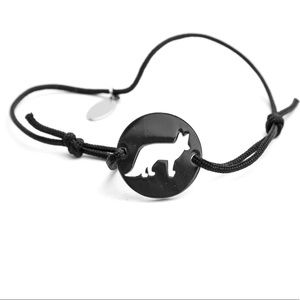 NEW FOX “what’s your spirit animal” BRACELET stainless steel pull string